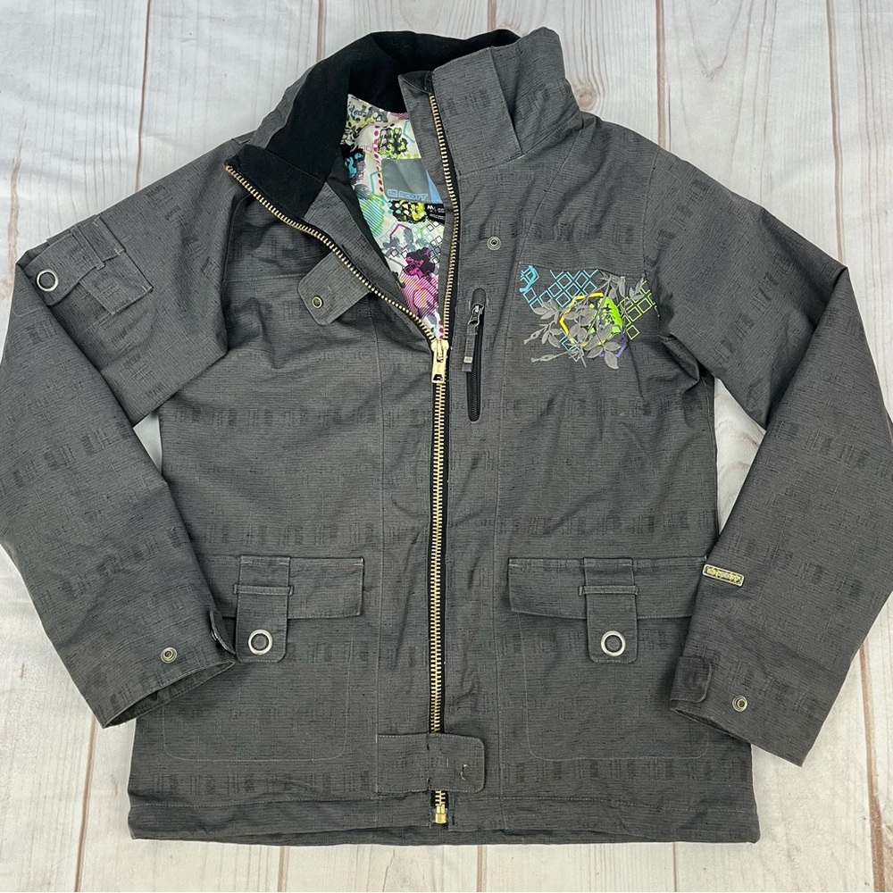 SCOTT Ski Snowboard Winter Snow Jacket Textured Gray Sz M